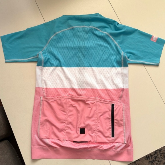 Morvelo Women’s Cycling Jersey Shirt Blue Pink White Short Sleeve M - Picture 4 of 4